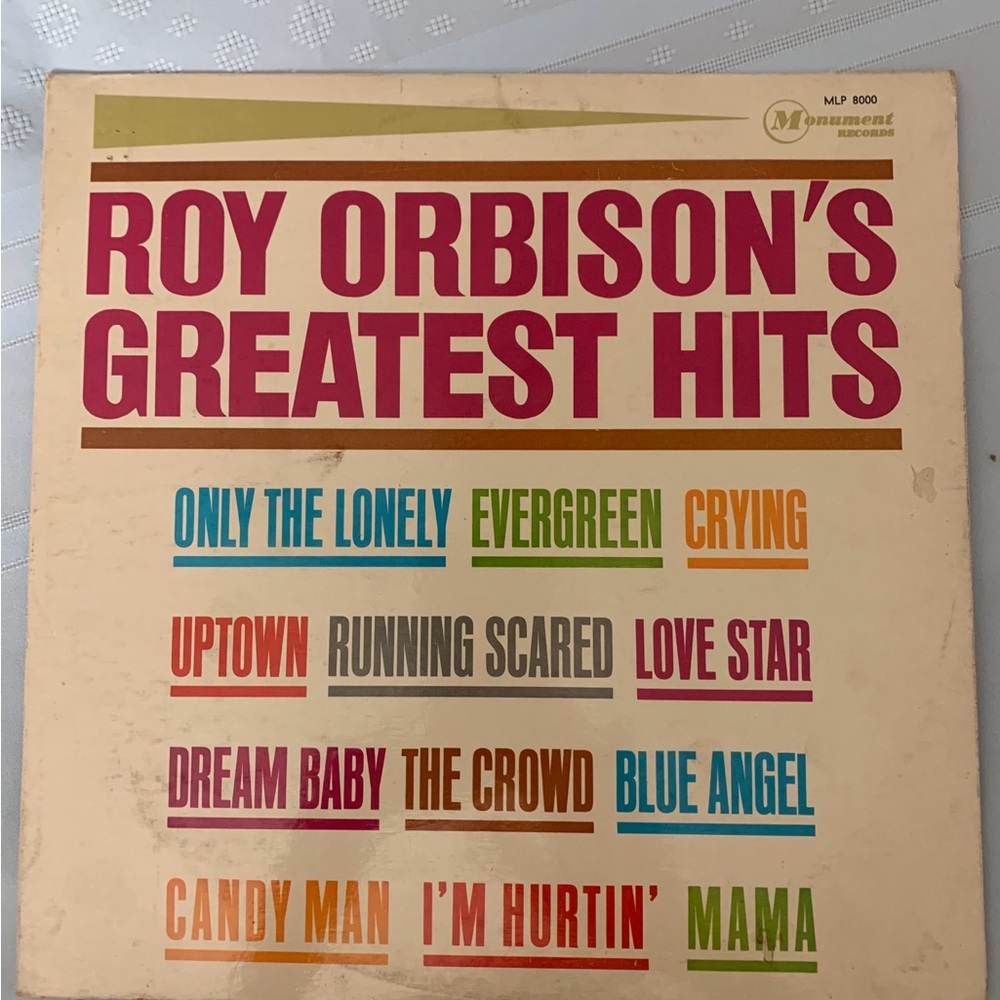Roy Orbison's Greatest Hits Vinyl Record - Multicolor